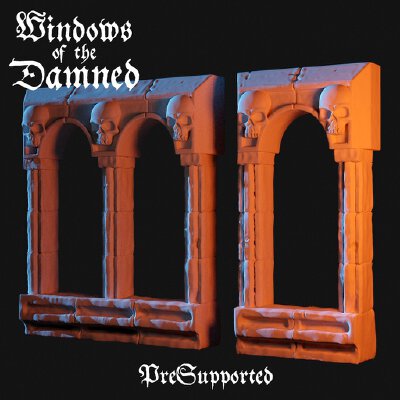 Windows of the Damned - Single and Double (Presupported) | 3d print model