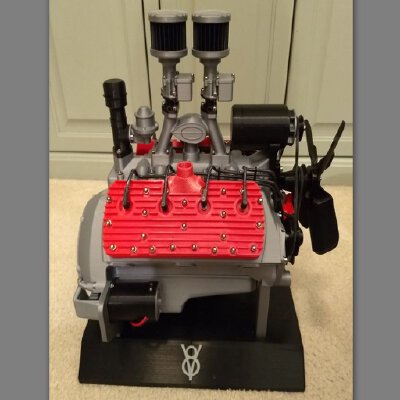 Flat Head V8 Desktop Stand | 3d print model