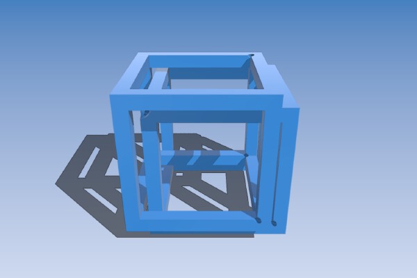 Tensegrity - cubes - tension string structure | 3d print model