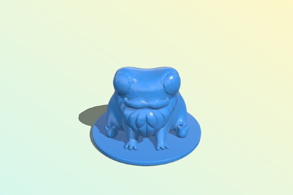 Fred The Frog but he's also got a beard | 3d print model