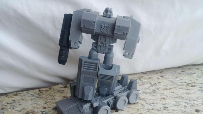 Transformable Megatron (Updated!) (single print, no support material) | 3d print model