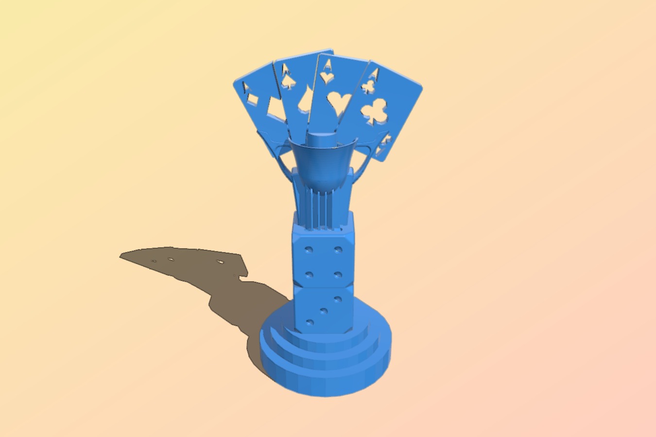 Dice Card trophy Large