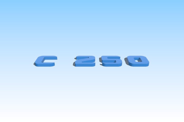 Mercedes C 250 back letters | 3d print model