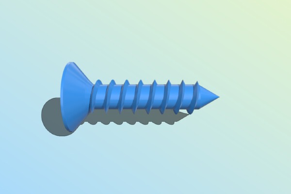 counter sunk head wood screw 3,5x15 mm | 3d print model