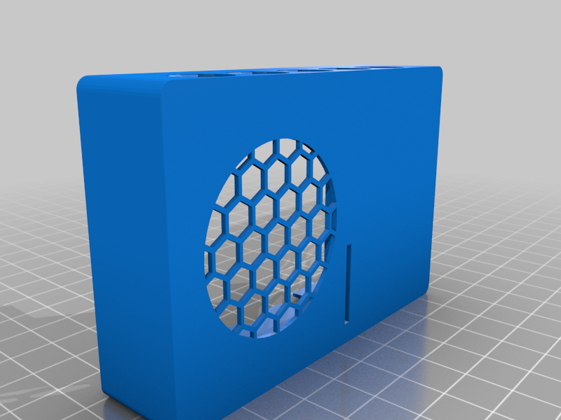 Raspberry Pi 4 Case - 40mm fan, PiCam slot, easier card access, large heatsink