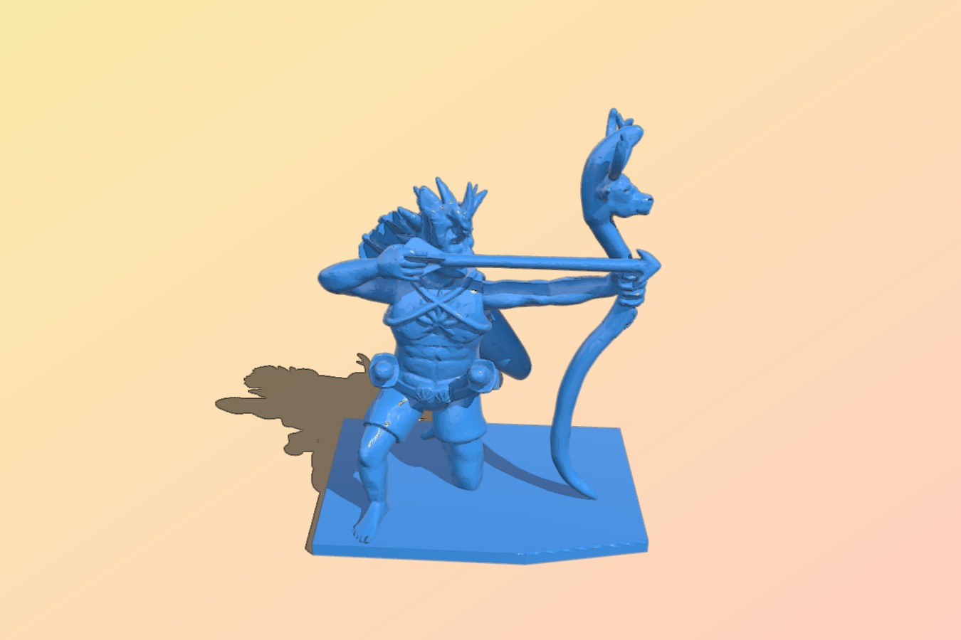 Wood Elf Ranger with Gold Stag Bow