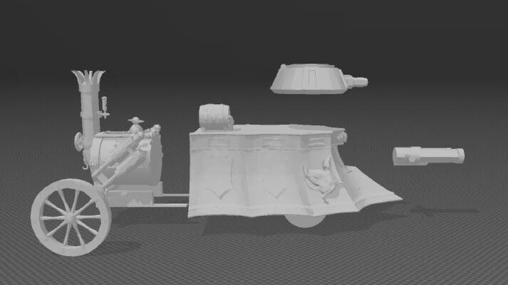iron devil venerable steam tank - empire - warmachine | 3d print model