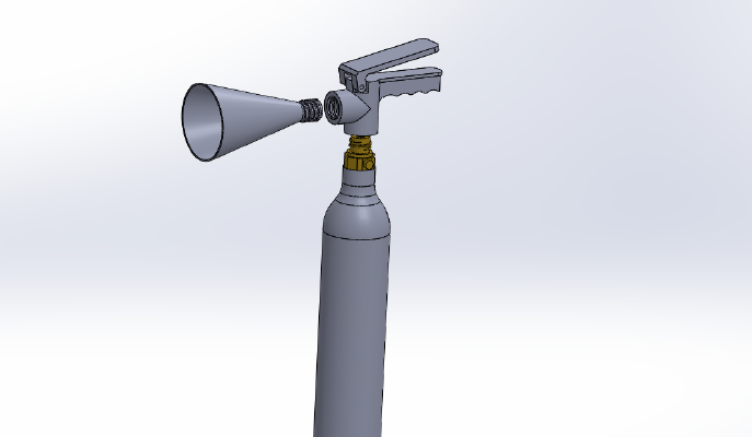 Extinguisher for a soda CO2 bottle | 3d print model