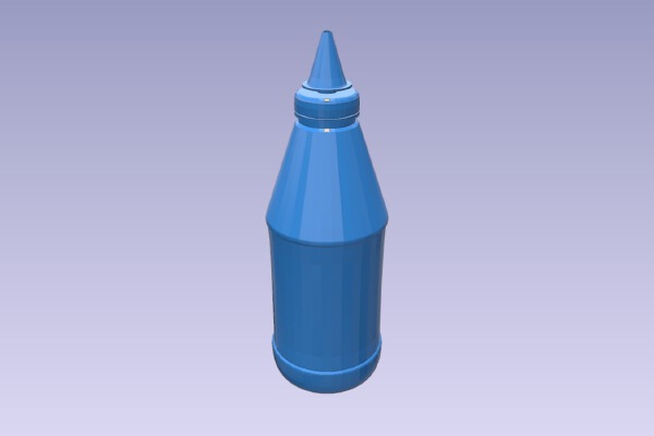 A generic sauce bottle | 3d print model