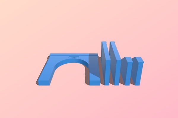1950 Ho Scale Narrow Tunnel Portal | 3d print model