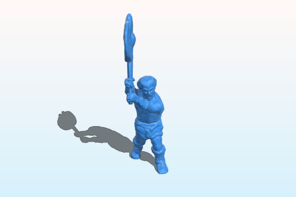 Jergar, Primitive Barbarian (28mm Scale) | 3d print model