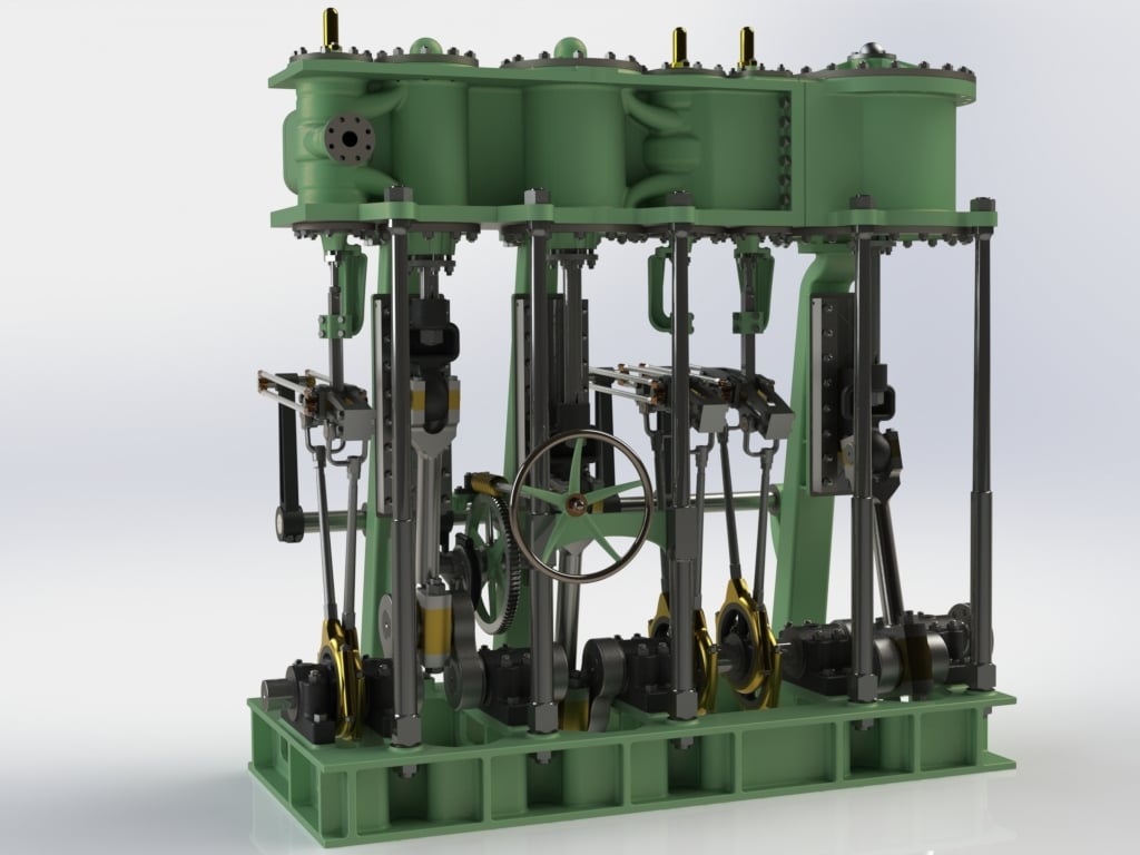 Triple Expansion Marine Steam engine update 13