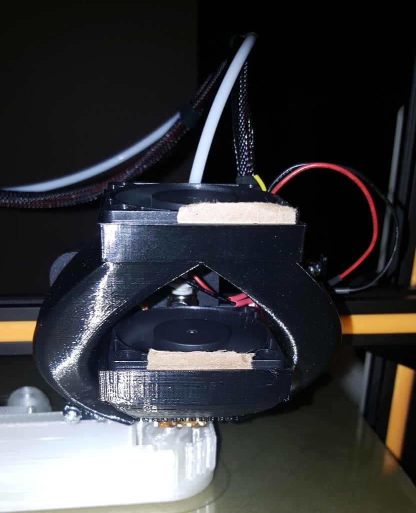 CR-10 50mm Fang Fan Mount_Duct_Shroud