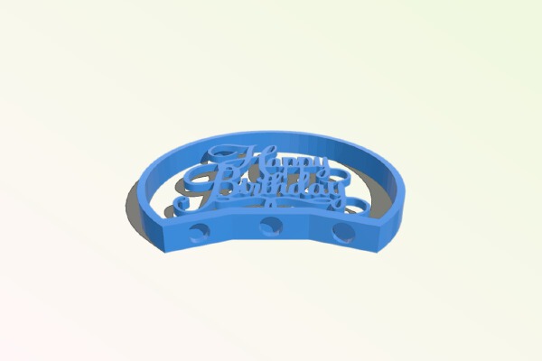 Mickey Mouse Happy Birthday Ear | 3d print model