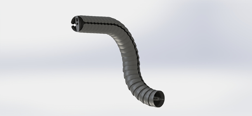 TriAxis Cable Hose Pipe chain guide | 3d print model