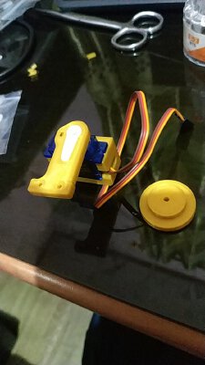 Z probe with microswitch and servo HXT900 using Anycubic Ultrabase Anet A8 AM8 on 18mm bracket sensor inductive capacitive | 3d print model