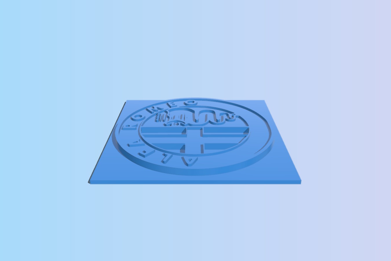 Alpha romeo 3D logo