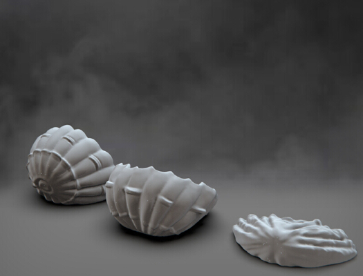 Parachutes on ground | 3 versions | 3d print model