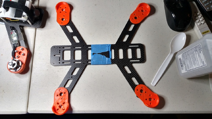 QAV250 motor mount extensions - Various angles | 3d print model
