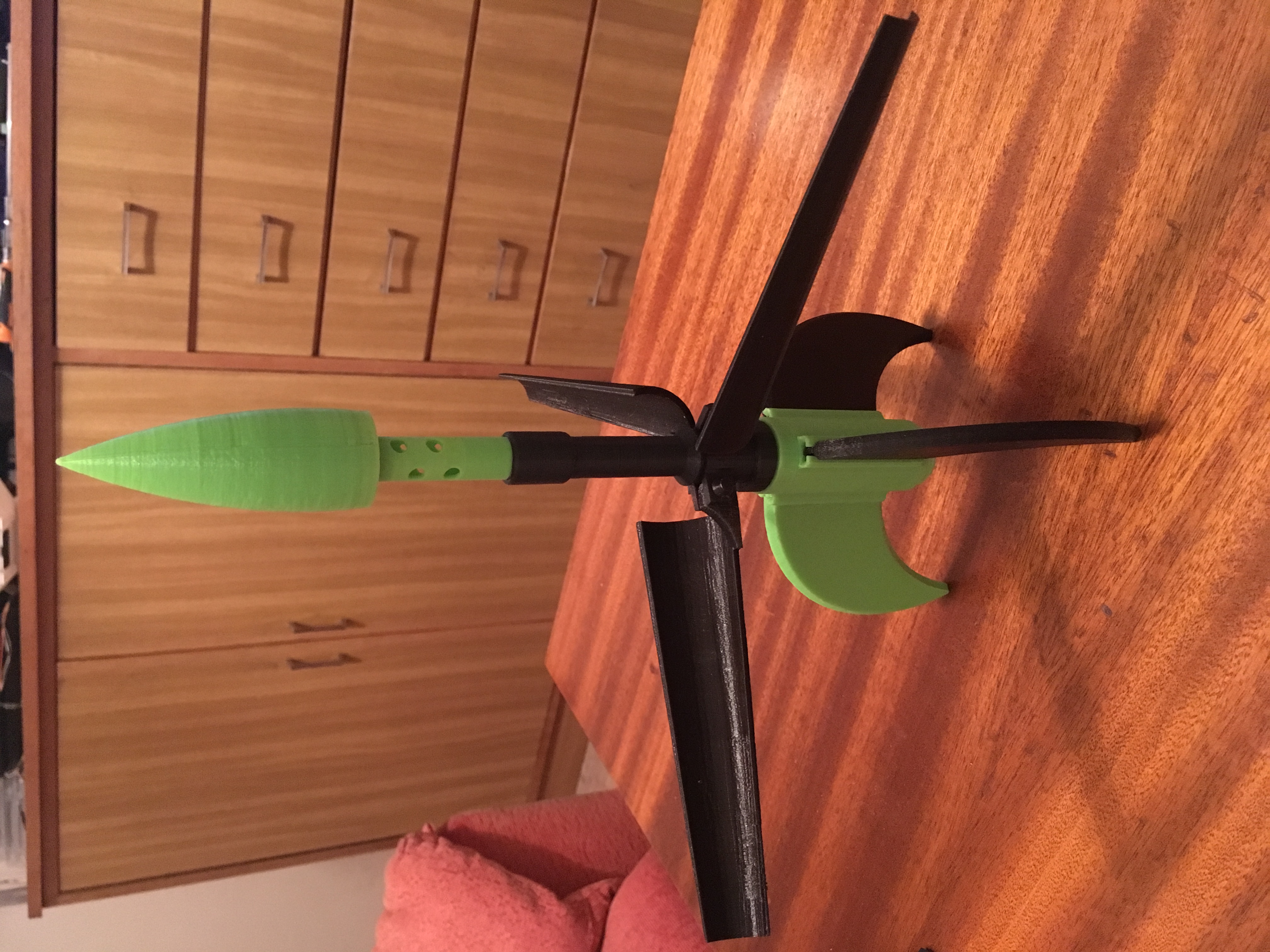 RC rocket missile with drop mechanism