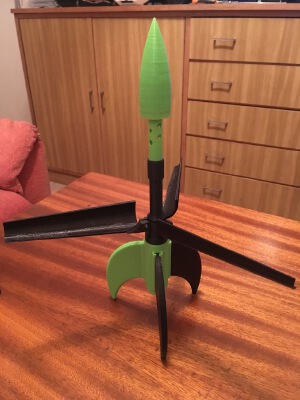 RC rocket missile with drop mechanism | 3d print model