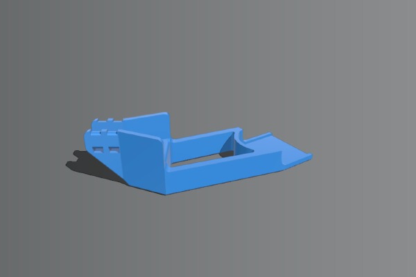 Creality CR-10 Strain relief bracket for heated bed cable compatible with dampers | 3d print model