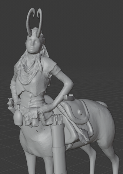 Antelope Tauric females with bows, macas, and stone axes