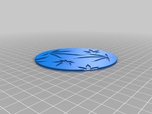 Cannabis coasters single and MMU | 3d print model