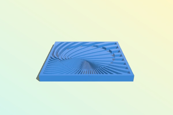 Drink Coaster_Abstract swirl | 3d print model