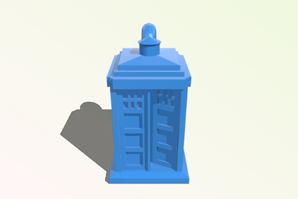 TARDIS Pendant, Keyring, or Charm | 3d print model