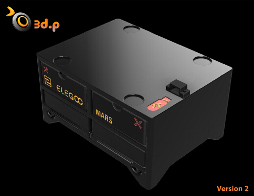 Elegoo Mars -Storage Tanks, drawers and USB port extension | 3d print model