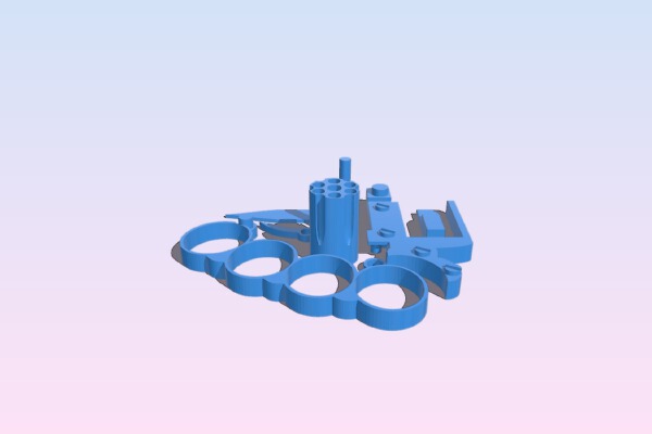 Apache Revolver Prop (With moving parts!) | 3d print model