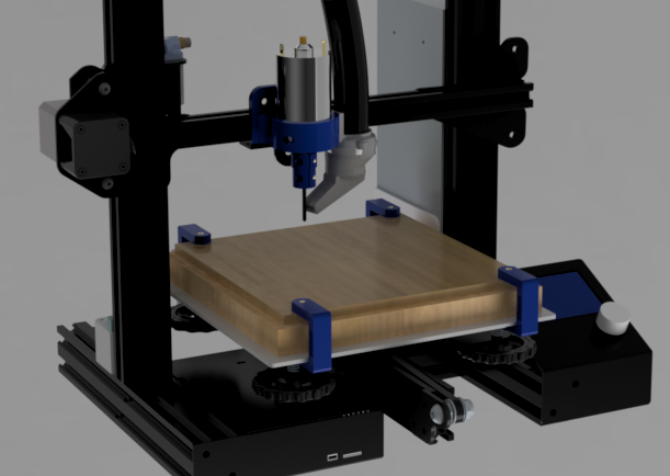 Ender 3 CNC Router_Engraver with 3d printable vacuum