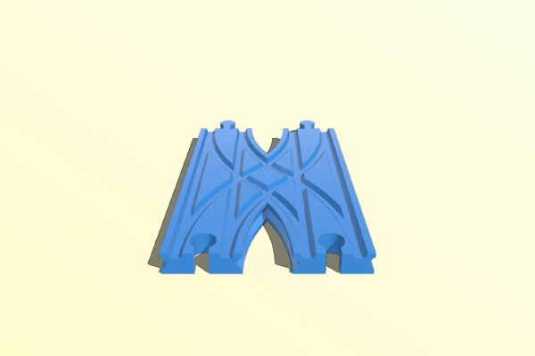 Brio compatible crossover track (parallel tracks) | 3d print model