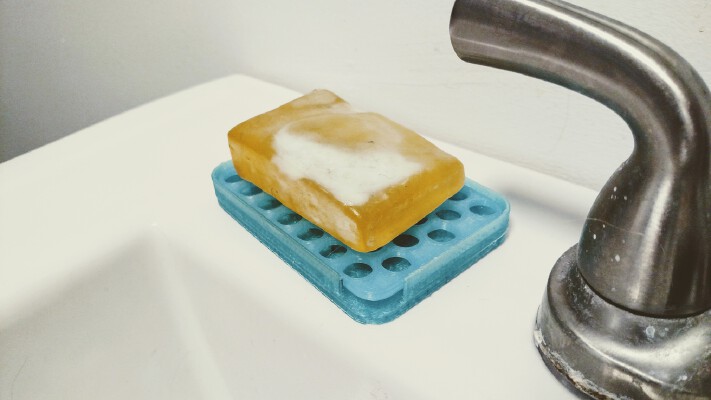 Draining soap dish for small bars | 3d print model