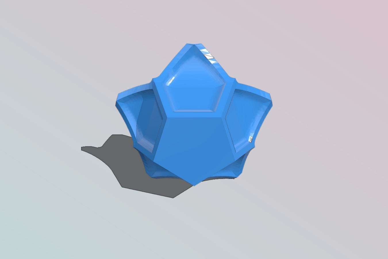 Half Dodecahedron dipping dish with Petals