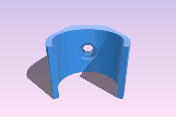 Parametric captive clamp holder with screw hole | 3d print model