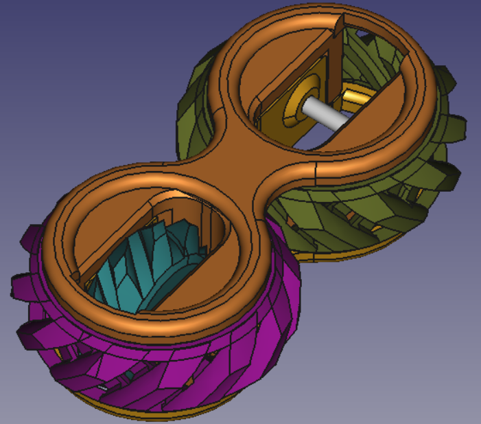 Fidget Gears Revolving V2 Print-in-Place