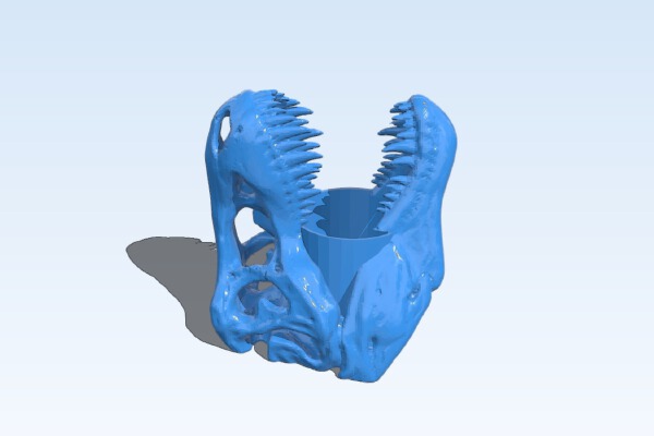 T-Rex Skull pen holder | 3d print model