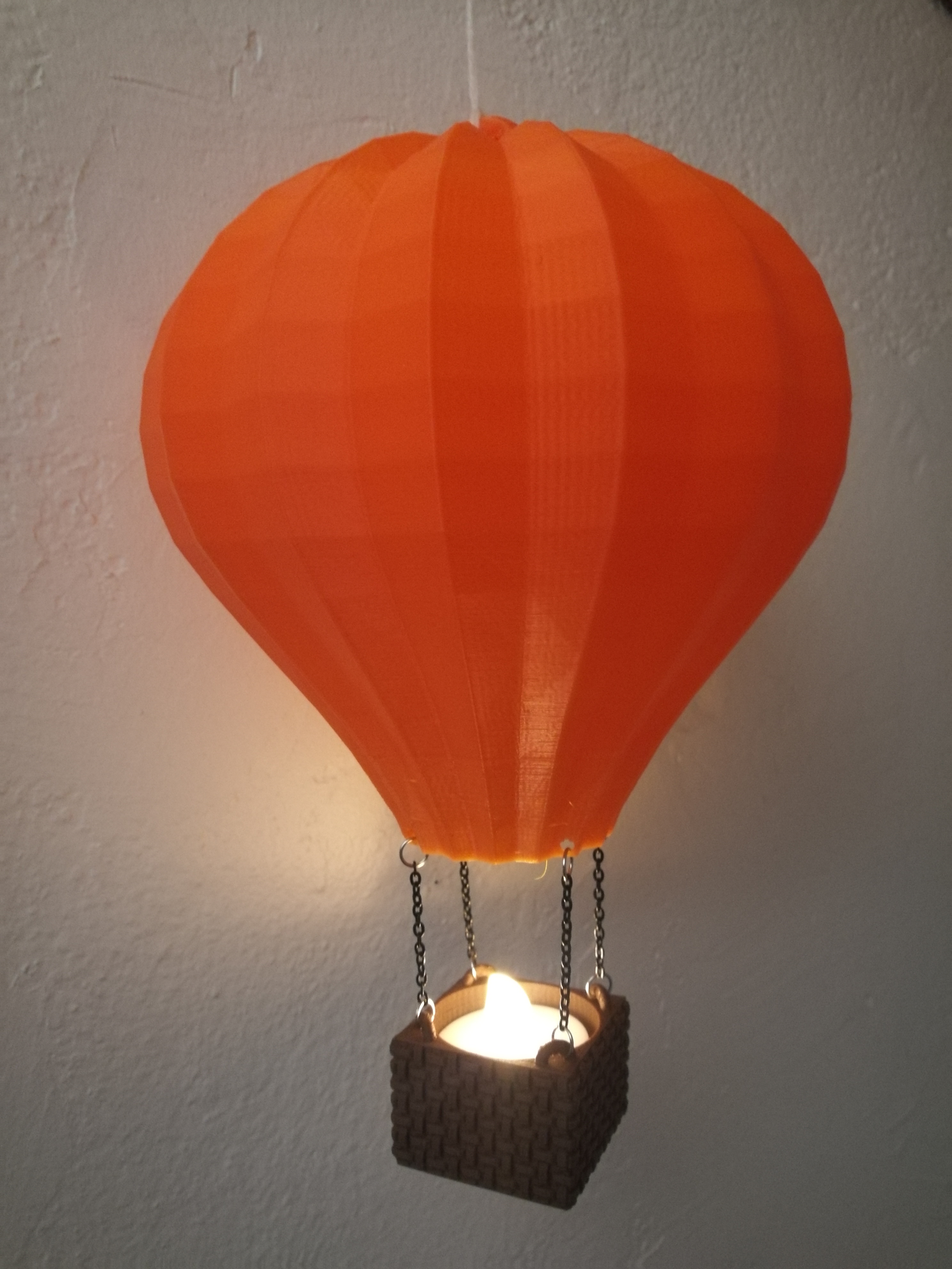 Tealight holder: Hot air balloon