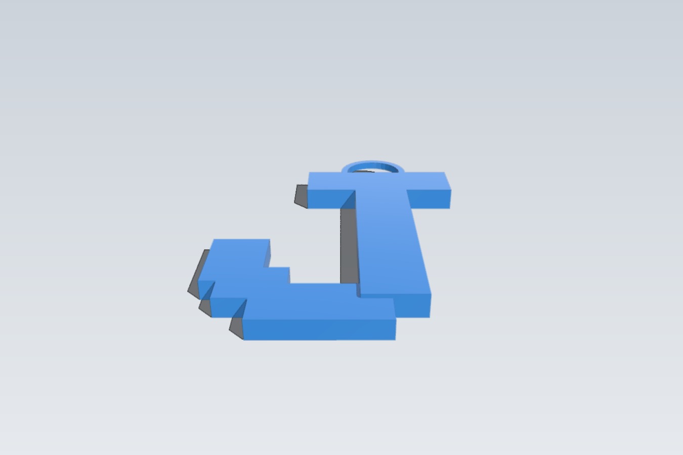8bit J keychain