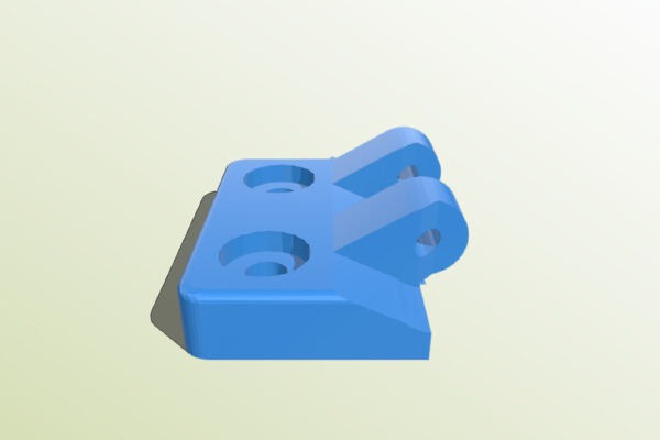 autoclosing hinge with cylindric holes | 3d print model