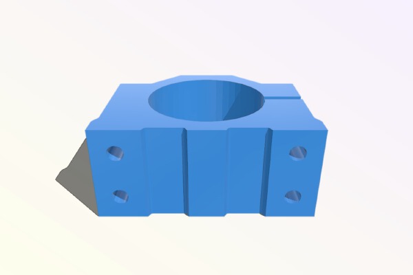 ER11 Spindle Motor Mount Bracket Clamp 52mm | 3d print model