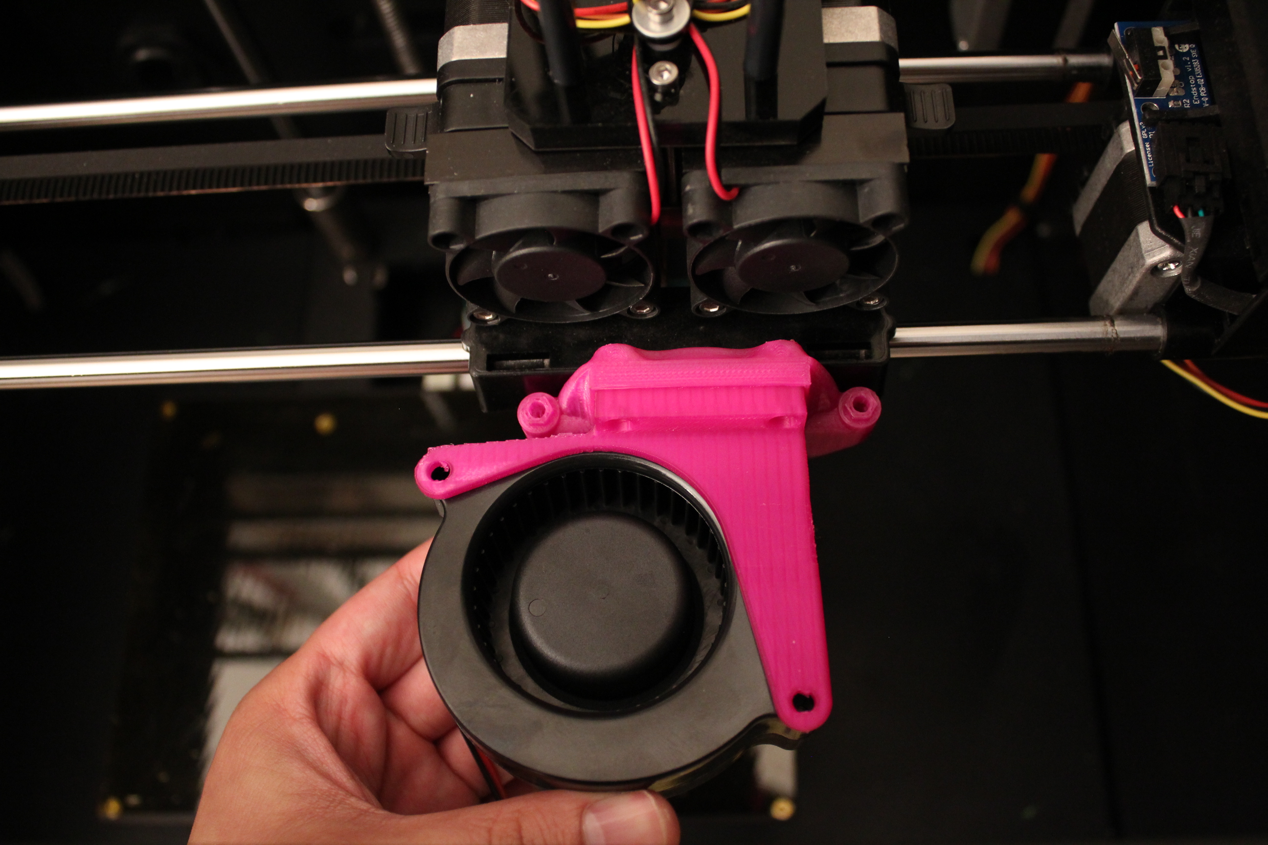 MEGAMOUTH COOLING FAN for Replicator 1 _ Duplicator 4 _ FlashForge _ CTC _ Monoprice! (REMIXED from Active Cooling Fan V2 by thruit00!)