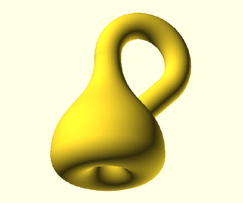 Customisable Klein bottle (OpenSCAD) | 3d print model