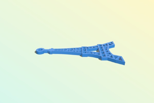 Eiffel tower keychain | 3d print model
