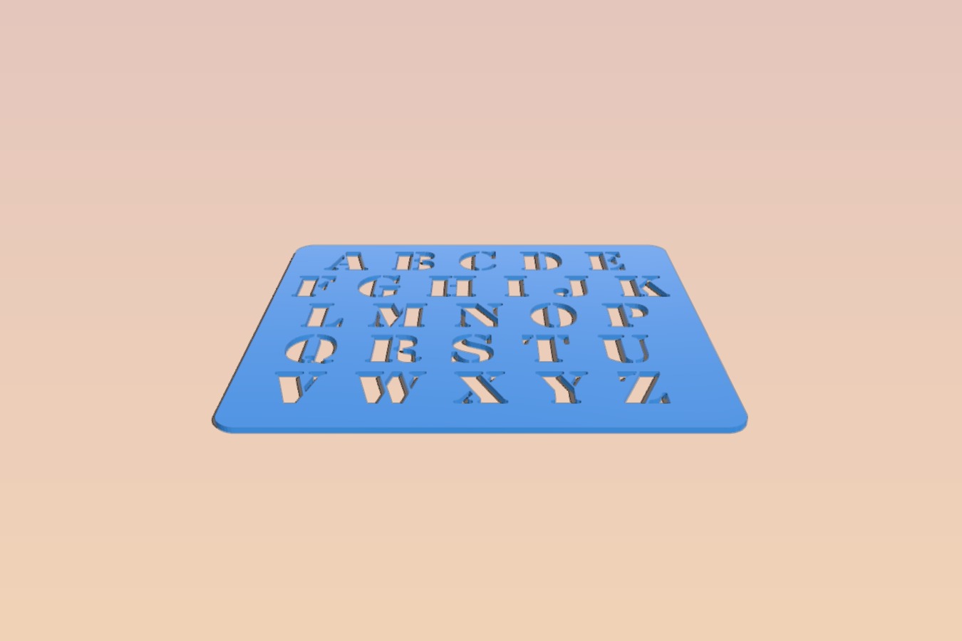 Block Letter Stencil