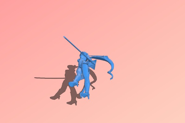 Anime fighters women | 3d print model
