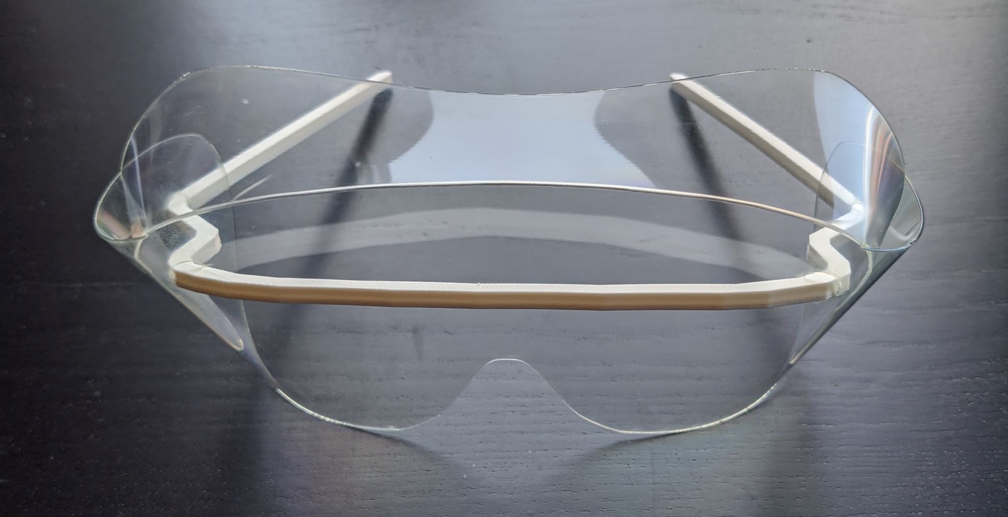 Eye shield goggles that go over glasses and don't fog