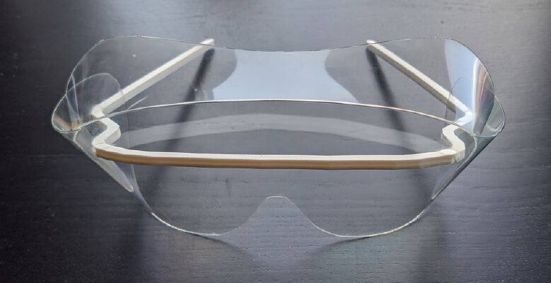 Eye shield goggles that go over glasses and don't fog | 3d print model